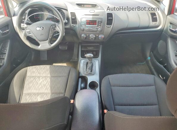 KNAFK4A64G5598652 2016 KIA FORTE Красный Вид панели приборов