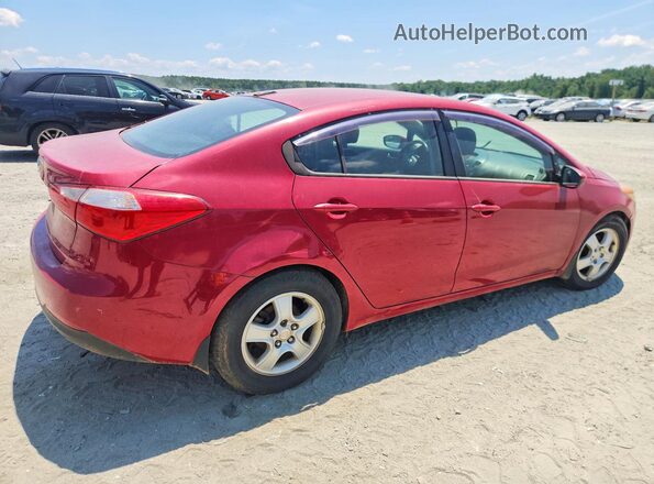 KNAFK4A66G5548836 2016 KIA FORTE Красный Задняя правая четверть