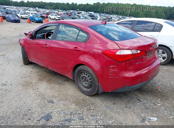 KNAFK4A68G5548840 2016 KIA FORTE Red უკანა მარცხენა