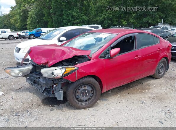 KNAFK4A68G5548840 2016 KIA FORTE Red წინა პანელის ხედი