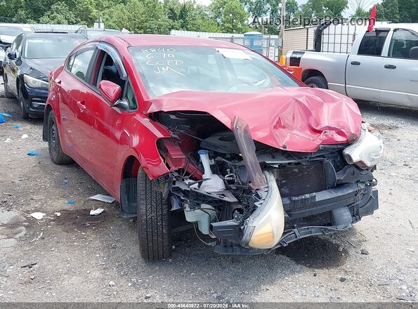 KNAFK4A68G5548840 2016 KIA FORTE Red წინა ხედი