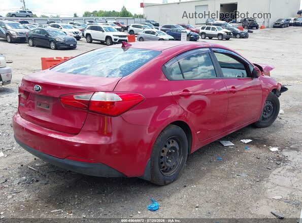 KNAFK4A68G5548840 2016 KIA FORTE Red ხელსაწყოთა პანელის ხედი