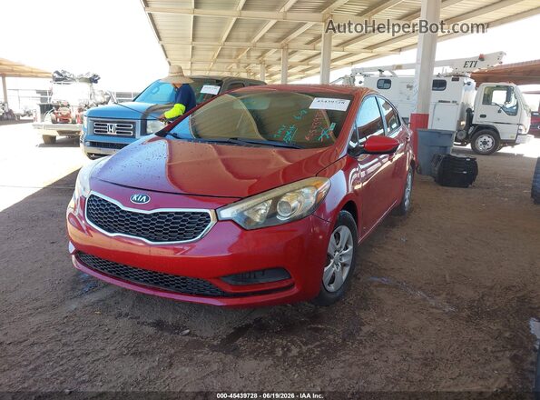 KNAFK4A6XG5559614 2016 KIA FORTE Burgundy წინა მარცხენა ხედი სამი მეოთხედიდან