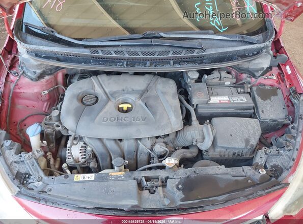 KNAFK4A6XG5559614 2016 KIA FORTE Burgundy უკანა ხედი