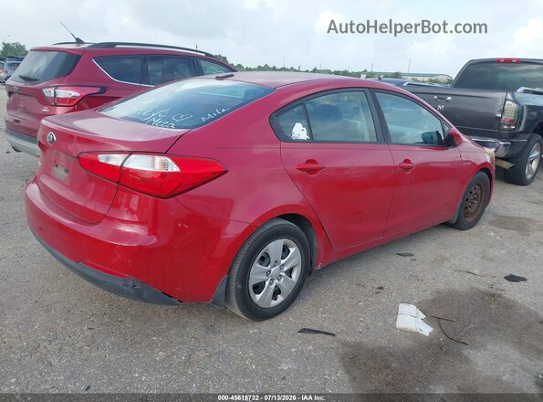 KNAFK4A6XG5595366 2016 KIA FORTE Red Rear right