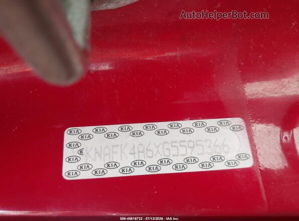 KNAFK4A6XG5595366 2016 KIA FORTE Red Engine compartment view