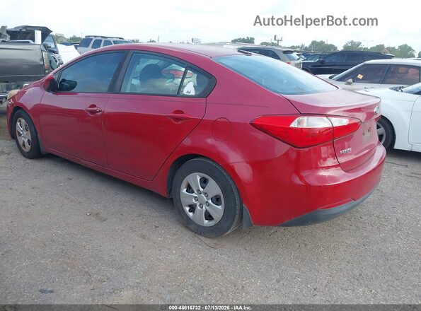 KNAFK4A6XG5595366 2016 KIA FORTE Red Rear left