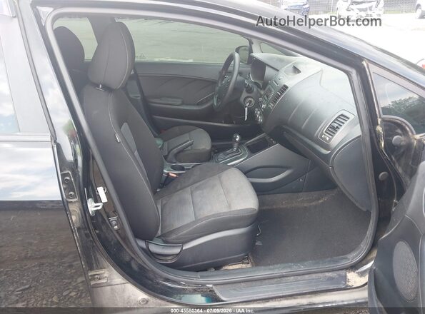 KNAFK5A83G5548560 2016 KIA FORTE Black წინა სალონის ხედი