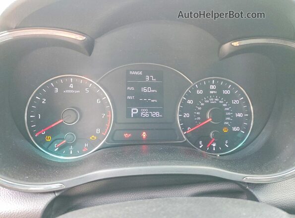 KNAFK5A85G5606989 2016 KIA FORTE Gray Вид щитка приладів