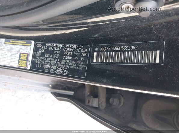 KNAFK5A86H5692962 2017 KIA FORTE Black Widok komory silnika