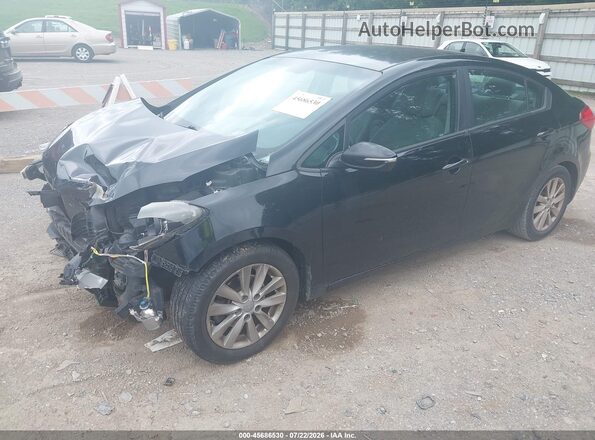 KNAFX4A62G5550150 2016 KIA FORTE Black Առջևի ձախ երեք քառորդ տեսարան