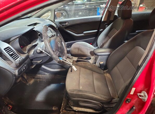 KNAFX4A63G5542283 2016 KIA FORTE Red Vista interior delantera