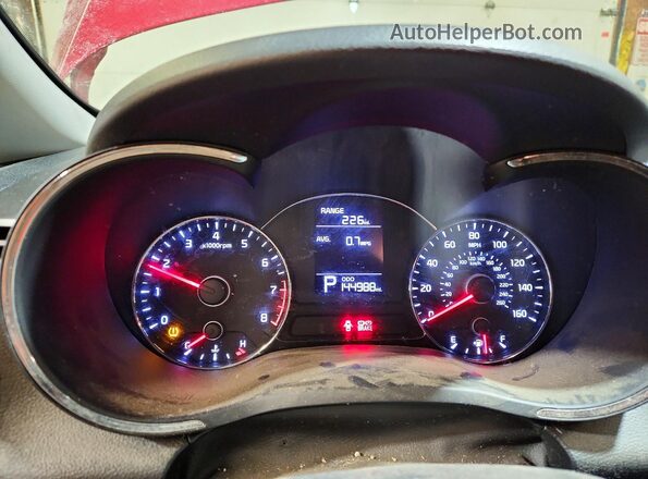 KNAFX4A63G5542283 2016 KIA FORTE Red Vista del cuadro de instrumentos
