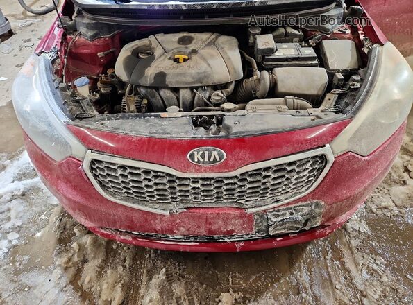 KNAFX4A63G5542283 2016 KIA FORTE Red Vista interior trasera