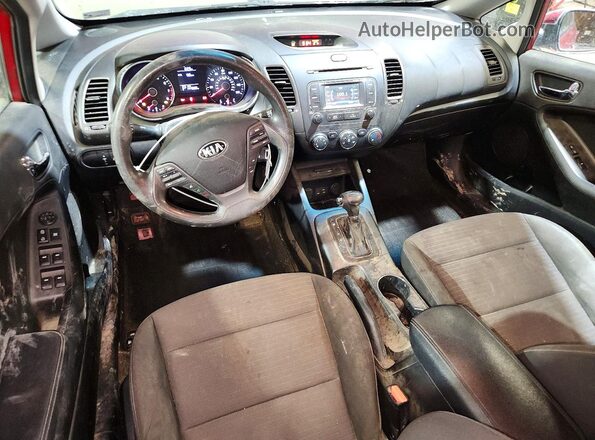 KNAFX4A63G5542283 2016 KIA FORTE Red Vista del salpicadero