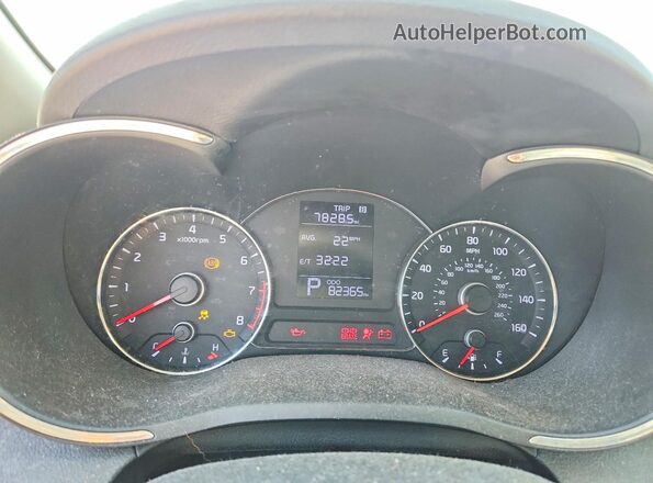 KNAFX4A64G5455024 2016 KIA FORTE Черный Вид щитка приборов