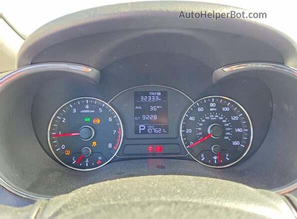 KNAFX4A64G5554913 2016 KIA FORTE Red ხელსაწყოთა პანელის ხედი