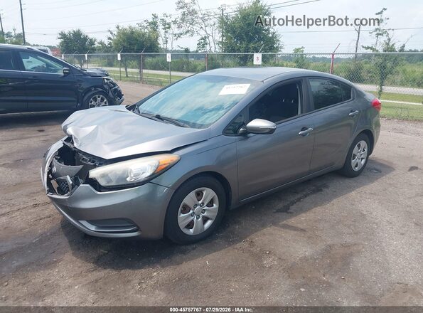 KNAFX4A68G5594749 2016 KIA FORTE Gray Vista tres cuartos delantera izquierda