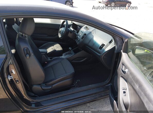 KNAFZ6A35G5629968 2016 KIA FORTE KOUP Black Вид салону спереду