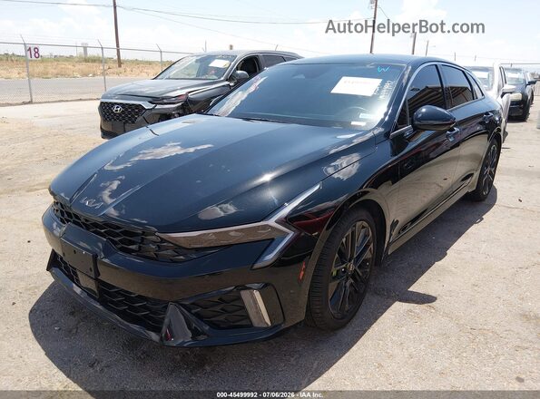 KNAG44J88T5469145 2026 KIA K5 Black წინა მარცხენა ხედი სამი მეოთხედიდან
