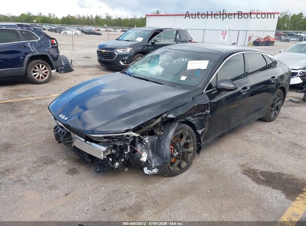 KNAG64J79T5408341 2026 KIA K5 Black წინა მარცხენა ხედი სამი მეოთხედიდან