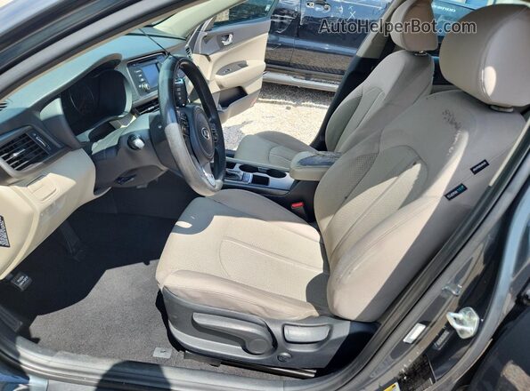 KNAGT4L36G5084256 2016 KIA OPTIMA Серый Вид салона спереди