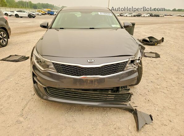 KNAGT4L36H5142075 2017 KIA OPTIMA Gray Вид спереду