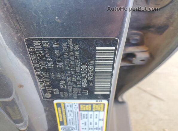 KNAGT4L39H5150140 2017 KIA OPTIMA Charcoal Вид підкапотного простору