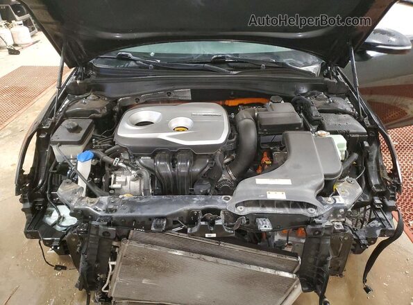 KNAGT4LE5H5011270 2017 KIA OPTIMA Black Widok wnętrza z tyłu