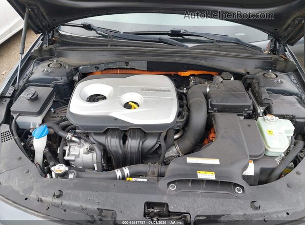 KNAGT4LE5H5011771 2017 KIA OPTIMA HYBRID Gray Հետևի տեսք