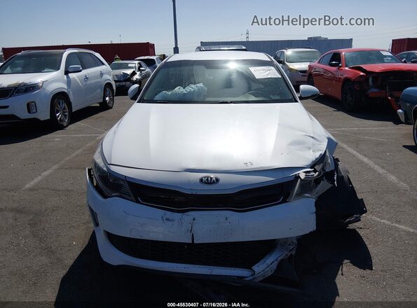 KNAGU4LE3H5012558 2017 KIA OPTIMA HYBRID White ხელსაწყოთა პანელის ხედი