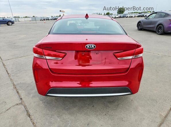 KNAGU4LE4J5022697 2018 KIA OPTIMA Red Вид ззаду