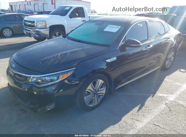 KNAGU4LE5H5012433 2017 KIA OPTIMA HYBRID Black Vista tres cuartos delantera izquierda