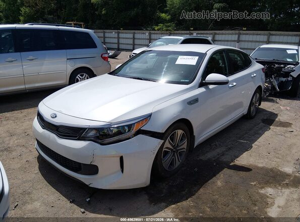 KNAGU4LE6H5018161 2017 KIA OPTIMA HYBRID White Vista tres cuartos delantera izquierda