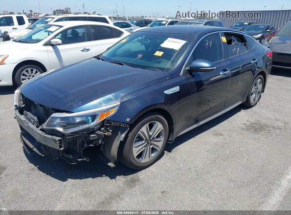 KNAGU4LE7H5017472 2017 KIA OPTIMA HYBRID Dark Blue Առջևի ձախ երեք քառորդ տեսարան