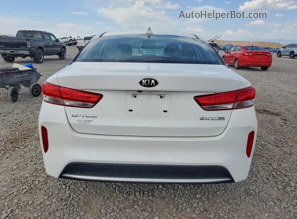 KNAGU4LE8H5013298 2017 KIA OPTIMA White Вид ззаду
