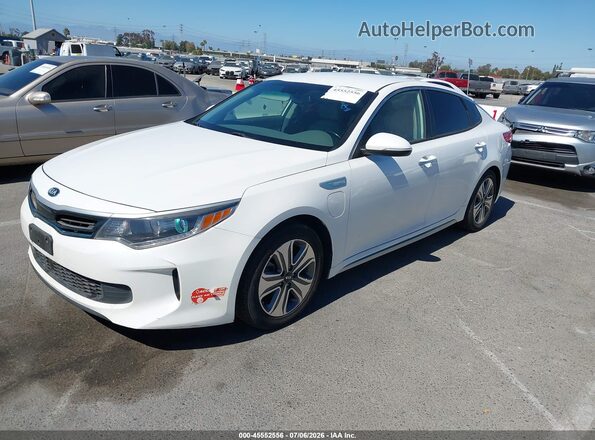 KNAGV4LD3H5007400 2017 KIA OPTIMA PLUG-IN HYBRID White წინა მარცხენა ხედი სამი მეოთხედიდან