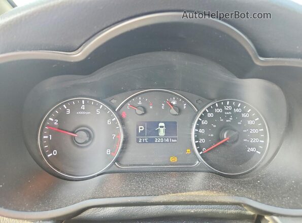 KNAHT8A34G7160771 2016 KIA RONDO Blue Widok zestawu wskaźników