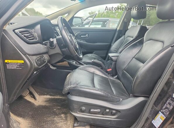 KNAHU8A37G7160812 2016 KIA RONDO Черный Вид салона спереди