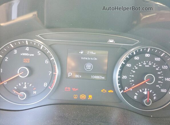KNALC4J12K5153579 2019 KIA CADENZA Black Вид щитка приладів
