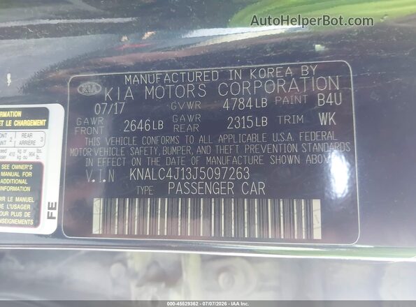 KNALC4J13J5097263 2018 KIA CADENZA Black Engine compartment view