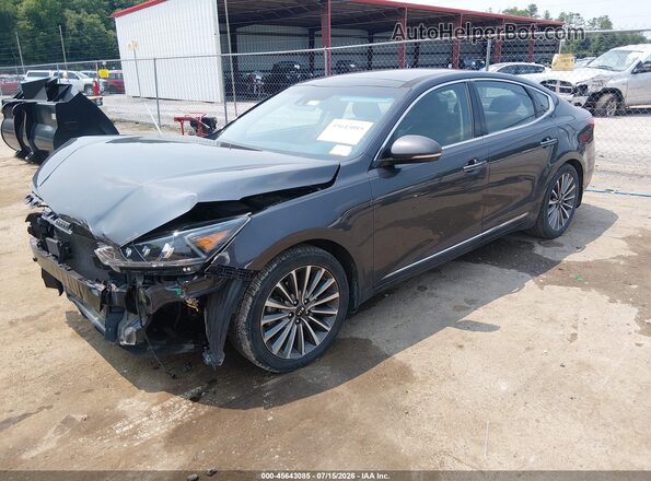 KNALC4J18H5072479 2017 KIA CADENZA Gray Առջևի ձախ երեք քառորդ տեսարան