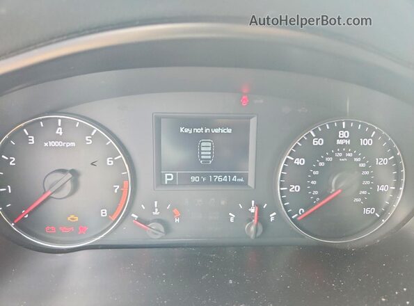 KNALN4D71G5221663 2016 KIA CADENZA Черный Вид щитка приборов