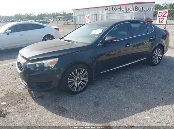 KNALN4D73G5221454 2016 KIA CADENZA Black Vista tres cuartos delantera izquierda