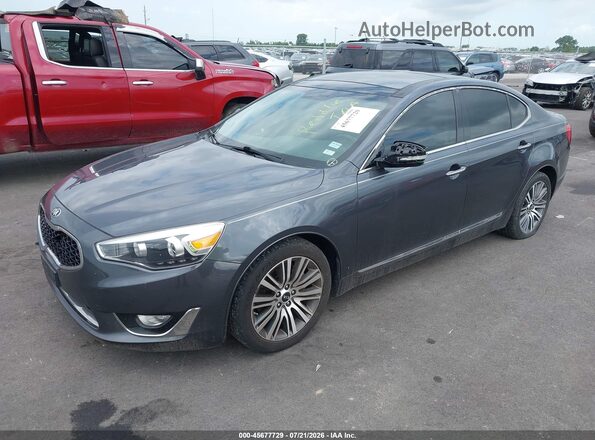 KNALN4D74G5211127 2016 KIA CADENZA Gray წინა მარცხენა ხედი სამი მეოთხედიდან
