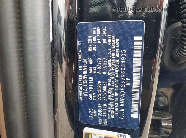 KNDADFS57R6034905 2024 KIA EV9 Black Панорамний вид салону 360°