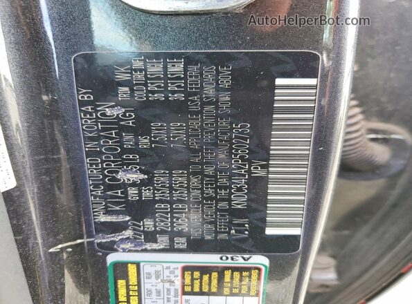 KNDC34LA2P5602735 2023 KIA EV6 Gray Widok komory silnika