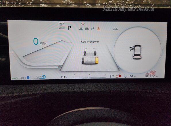 KNDC34LA2P5610124 2023 KIA EV6 Blue Vista del cuadro de instrumentos