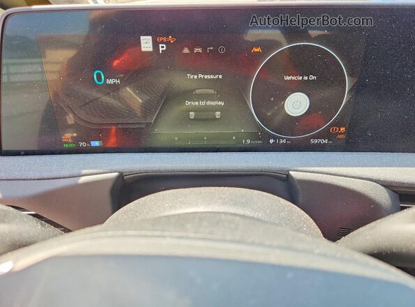 KNDC34LA7P5127633 2023 KIA EV6 Gray ხელსაწყოთა პანელის ხედი