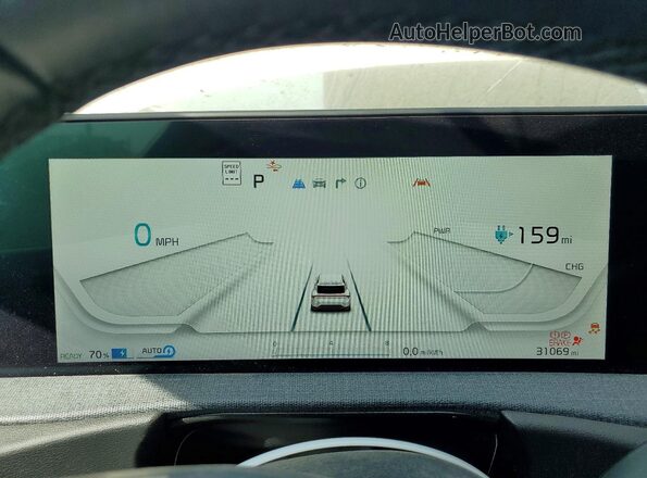 KNDC34LB4R5215535 2024 KIA EV6 White Instrument cluster view